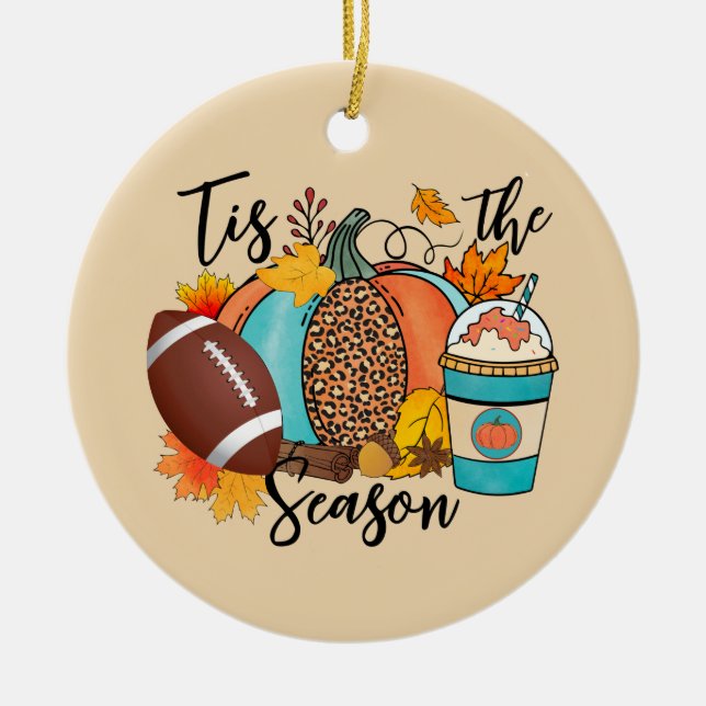 Tis Season | Fall | Rugby Julgransprydnad Keramik (Framsidan)