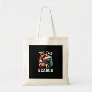 Tis Season Football Mamma jul Santa Hat Co. Tygkasse