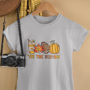 Tis Season Football Pumpkin Fall T Shirt