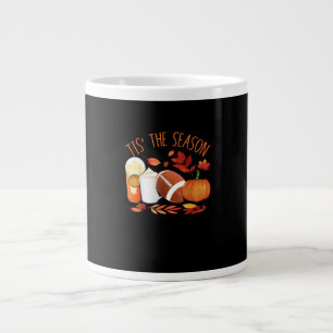 Tis Season Football Pumpkin Thanksgiving Athle Jumbo Mugg