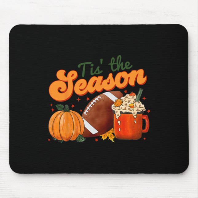 Tis Season Footbyll Fall Thanksgiving Musmatta (Framsidan)