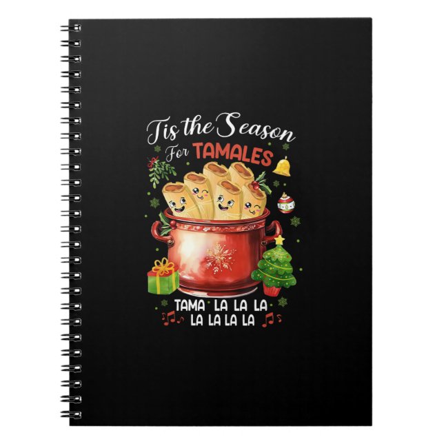 Tis Season For Tamales Christmas Mexican Food Anteckningsbok (Framsidan)