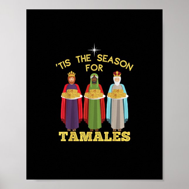 Tis Season For Tamales Funny Mexican Christmas Poster (Framsidan)