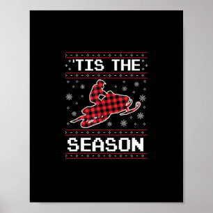 Tis Season Fotboll Pumpa Höst Fall Thanksgiving Poster