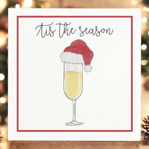 Tis Season Helgdag Champagne Prosecco Gräns Pappersservett