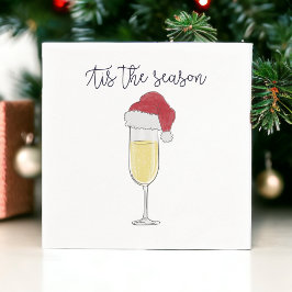 Tis Season Helgdag Champagne Prosecco Party Pappersservett