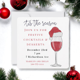 Tis Season Helgdag Cocktail Party Inbjudningar