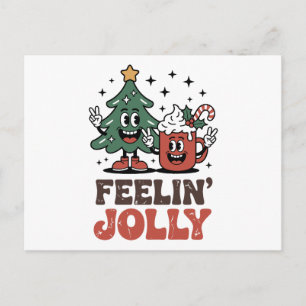 Tis Season Julgran Santa Hat-kaffe Vykort