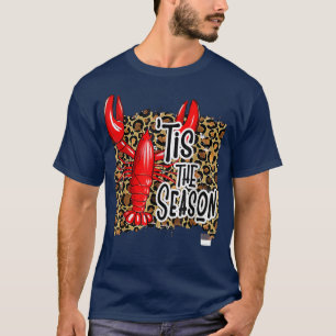 Tis Season Kräftor Leopard Mardi Gras carniva T Shirt