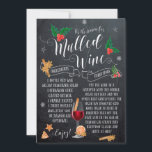 Tis: Season mulled vin christmas helgdag card Julkort<br><div class="desc">En underbar typografi med vismiskt holly och mistletoe accents över en bakgrund i stil på kritan och ett Mulled Vin-recept att starta! Lätt att redigera textområdena på baksidan för att anpassa kortet! Andra artiklar som ska säljas i detta format,  t.ex. märkre,  vykort och mugg.</div>
