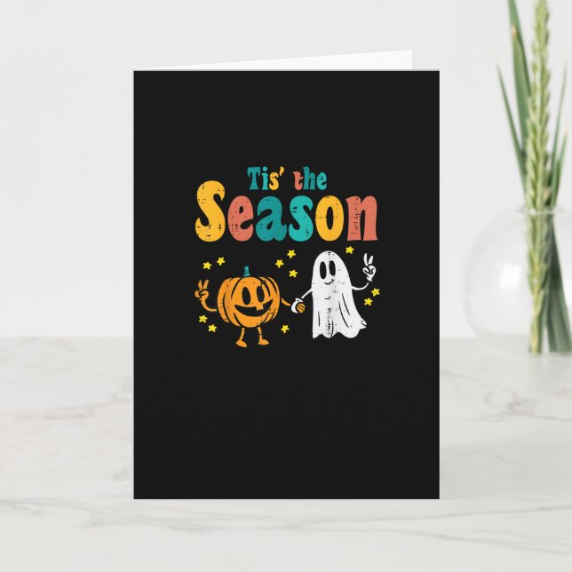 Tis Season Pumpalatt Fall Softboll Kort (Framsida)