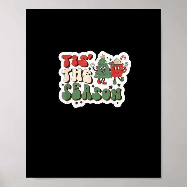 Tis Season Retro Funny Sloth Poster (Framsidan)