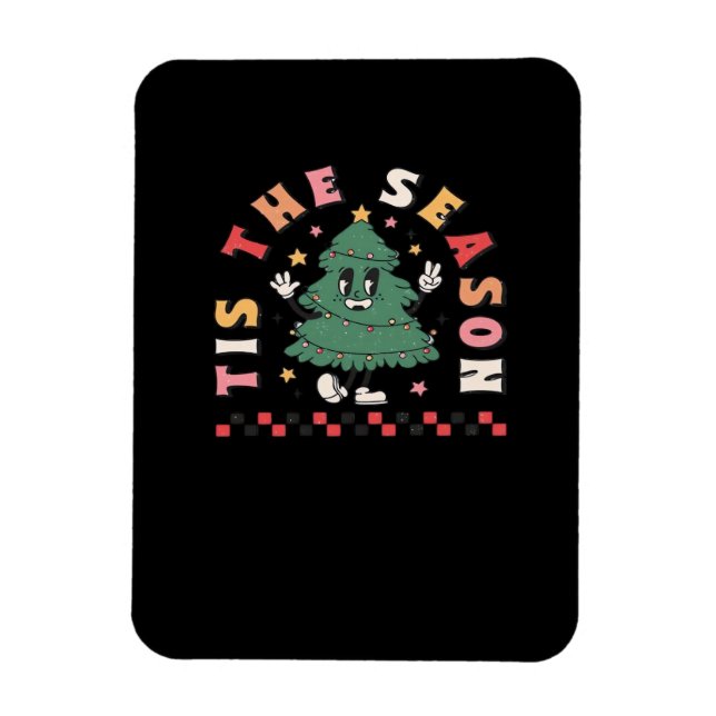 Tis Season Retro Halloween Kuslig Säsong Höst Magnet (Vertikal)