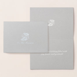 Tis Season Silver Foil Folierat Kort