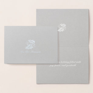 Tis Season Silver Foil Folierat Kort