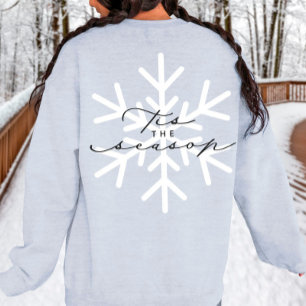Tis Season Snowflake Calligraphy Helgdag T Shirt
