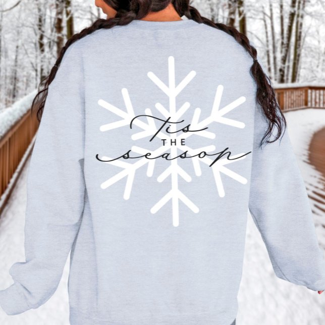 Tis Season Snowflake Calligraphy Helgdag T Shirt (Skapare uppladdad)