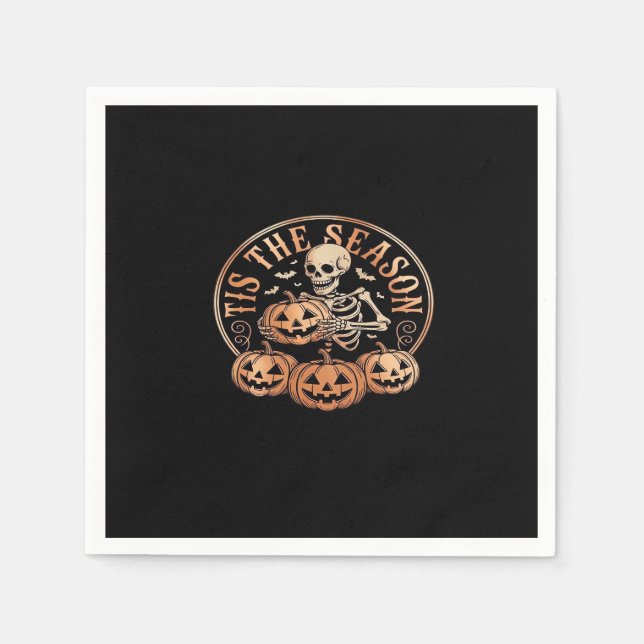 Tis Season Snowmobile Red Plaid Pappersservett (Framsidan)