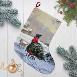 Tis Season - Träd Time Stor Julstrumpa