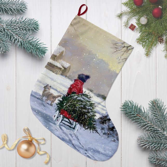Tis Season - Träd Time Stor Julstrumpa (Skapare uppladdad)