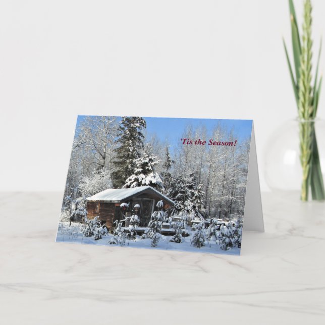 "Tis Season Up North Winter Helgdag Kort (Framsida)