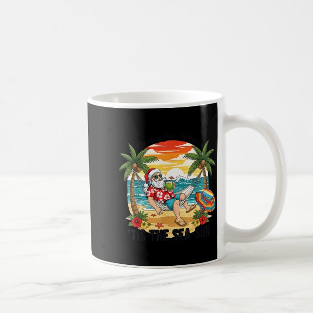 Tis The Sea-sun Christmas In July Hawaii Santa Bea Kaffemugg (Höger)
