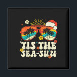 Tis The Sea Sun Santa Groovy Christmas In July Sum Magnet<br><div class="desc">Tis The Sea Sun Santa Groovy Christmas In July Summer</div>