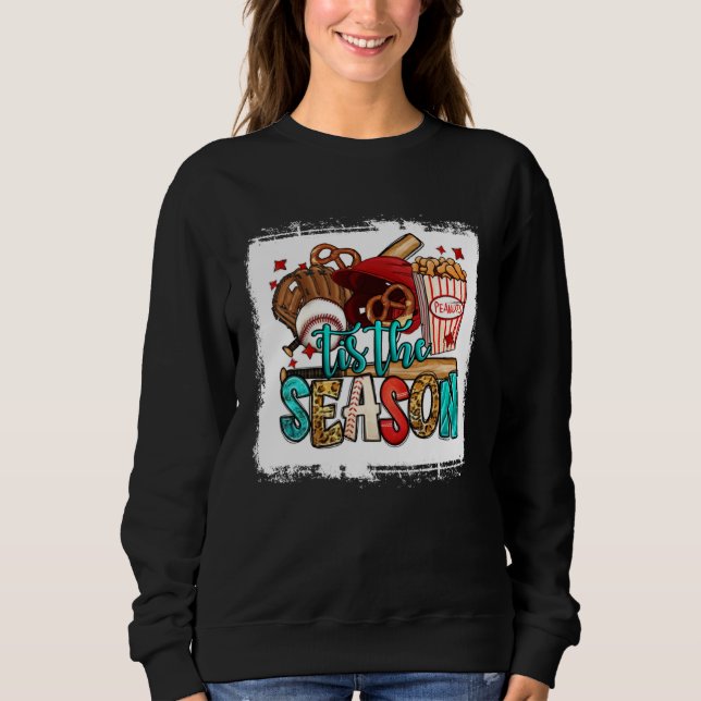 Tis The Season Baseball Game Day Sports Fan Baseba T Shirt (Framsida)