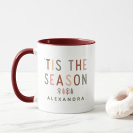 'Tis the Season Boho jul anpassat namn Mugg