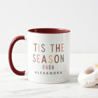 'Tis the Season Boho jul anpassat namn Mugg