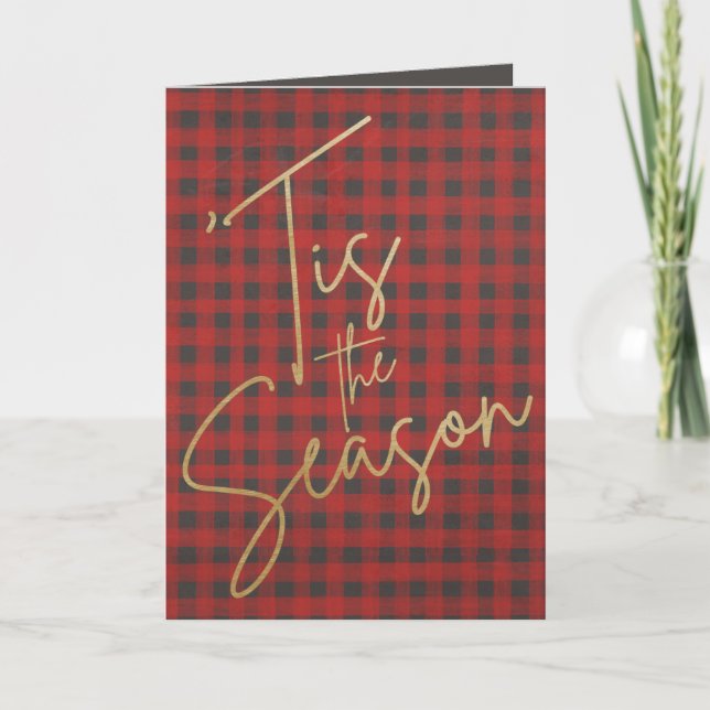 "Tis the Season Buffalo Play Helgdag Kort (Framsida)
