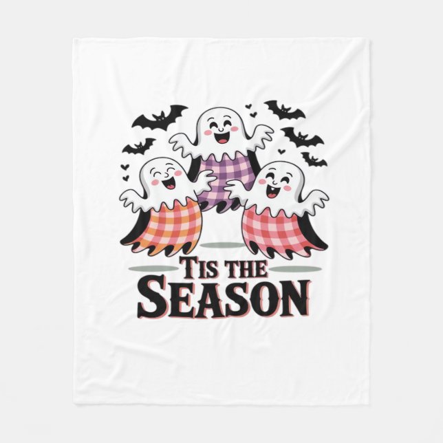 Tis The Season Checkered Halloween Fleecefilt (Framsidan)