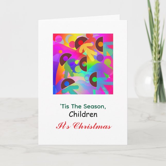 'Tis The Season, Children It's Christmas Rainbow  Kort (Framsida)