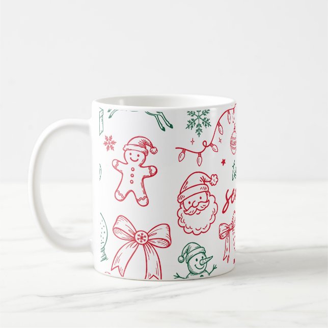 Tis the Season - Christmas Doodle Kaffemugg (Vänster)