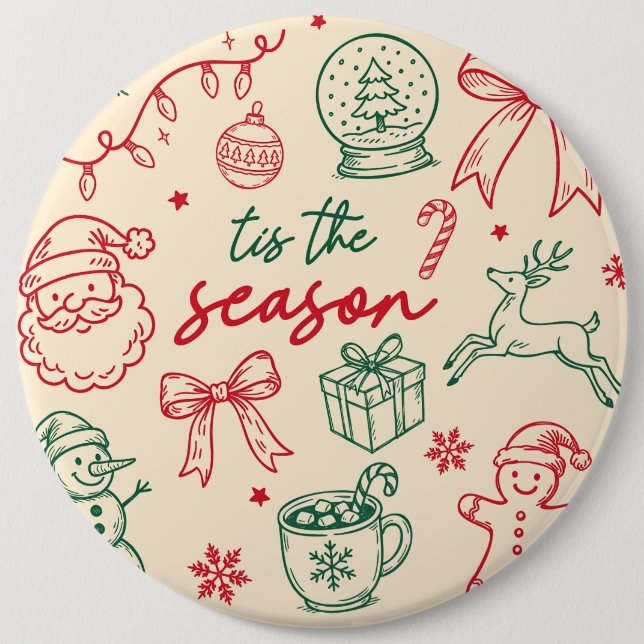 Tis the Season - Christmas Doodle Knapp (Framsida)