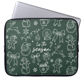 Tis the Season - Christmas Doodle Laptop Fodral