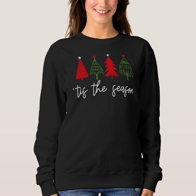 Tis the Season Christmas Tree Xmas Matching Pjs Pa T Shirt (Framsida)