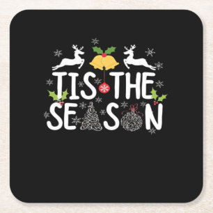 Tis The Season Classic Minimal Ren Underlägg Papper Kvadrat