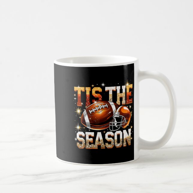 Tis The Season Football Lovers Helmet Srts Fan Gif Kaffemugg (Höger)