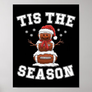 Tis The Season Fotboll Julen Santa Hatt Poster