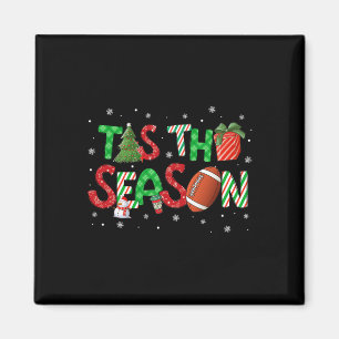 Tis The Season Fotboll Xmas Träd Kaffe God Jul Magnet