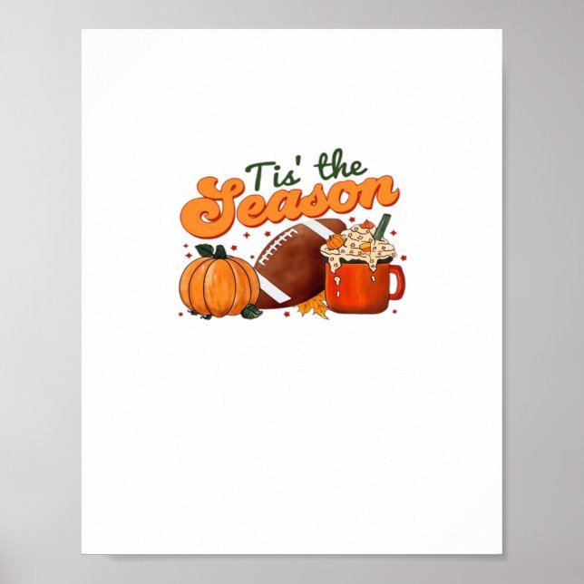 Tis The Season Fotbollsmugg Höst Design Poster (Framsidan)