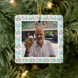 'Tis the Season' Foto-Ornament Julgransprydnad Keramik