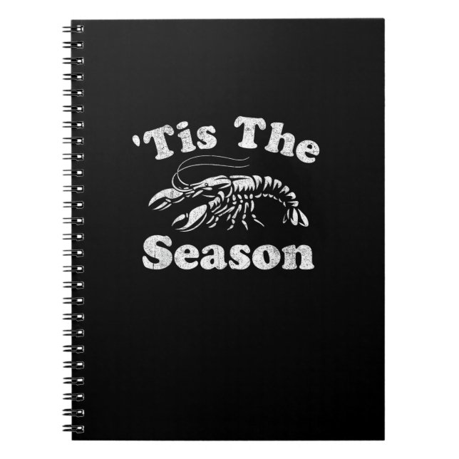 Tis The Season Funny Crawfish Boil Mardi Gras Caju Anteckningsbok (Framsidan)