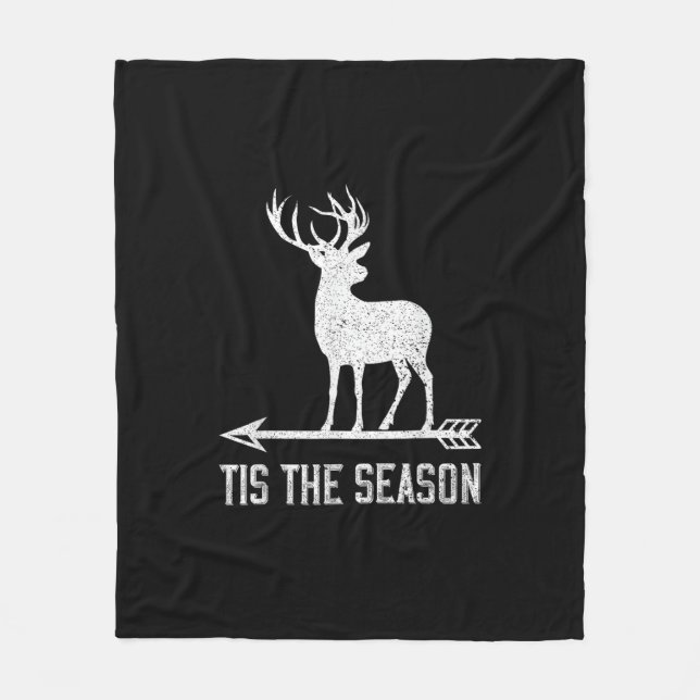 Tis The Season Funny Deer Hunting Fleecefilt (Framsidan)