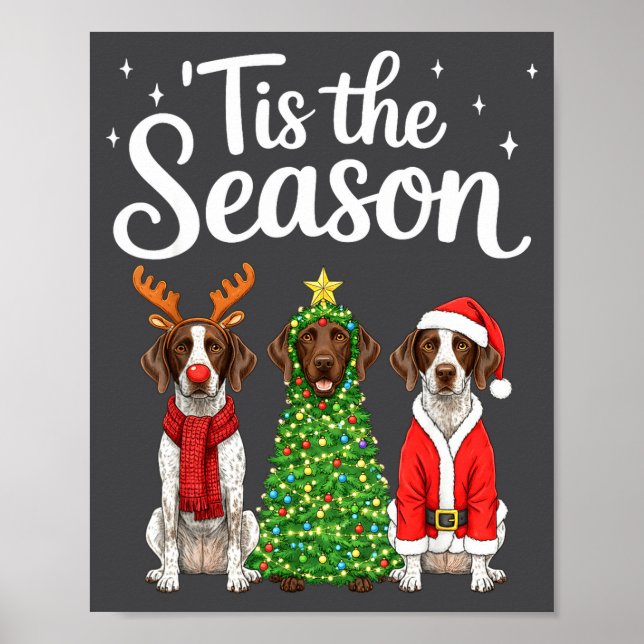 Tis The Season German Shorthaired Inter Christmas  Poster (Framsidan)