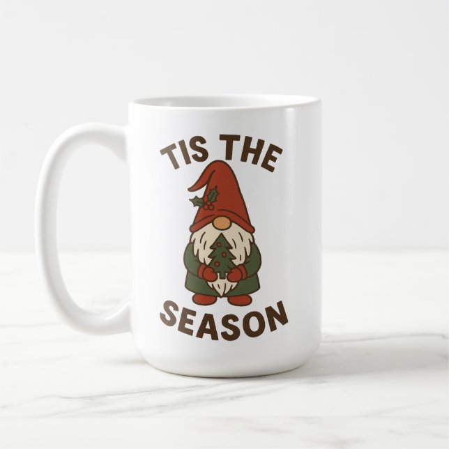 Tis The Season Gnome Christmas Kaffemugg (Vänster)