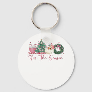 Tis The Season God Jul Söt Xmas Kaffe Ch Nyckelring