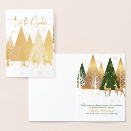 "Tis the Season Grönt Guld Company Apprecition Folierat Kort