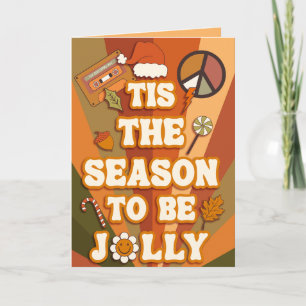 Tis The Season Groovy Inside Foto Helgkort